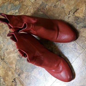 Sam Edelman western style ankle boots with back zipper